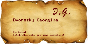 Dvorszky Georgina névjegykártya